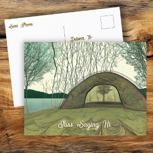 Ruhe und Friedliches Camping Sprichwort Hi Postkarte