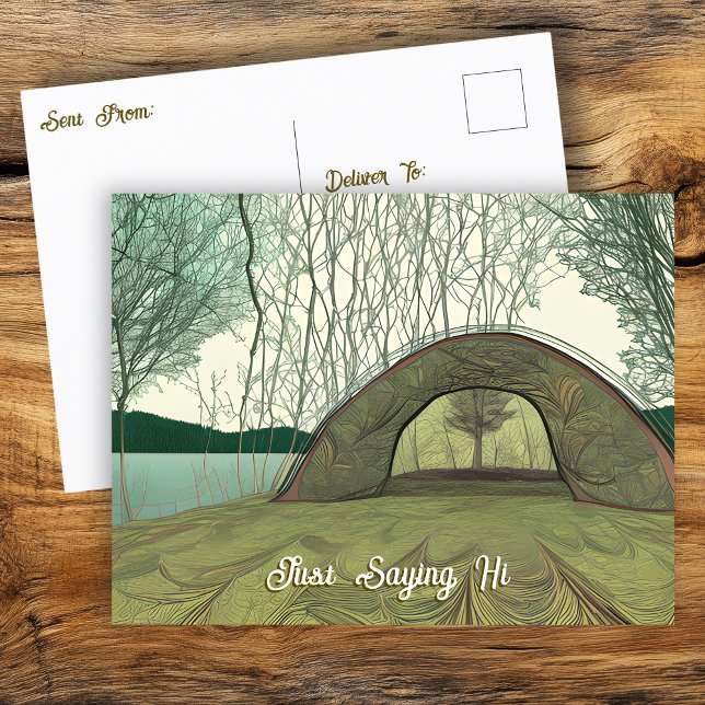 Ruhe und Friedliches Camping | Sprichwort Hi Postkarte (Von Creator hochgeladen)