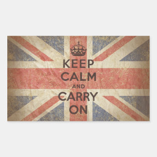 Ruhe und Gelassenheit unter britischer Flagge beib Rechteckiger Aufkleber