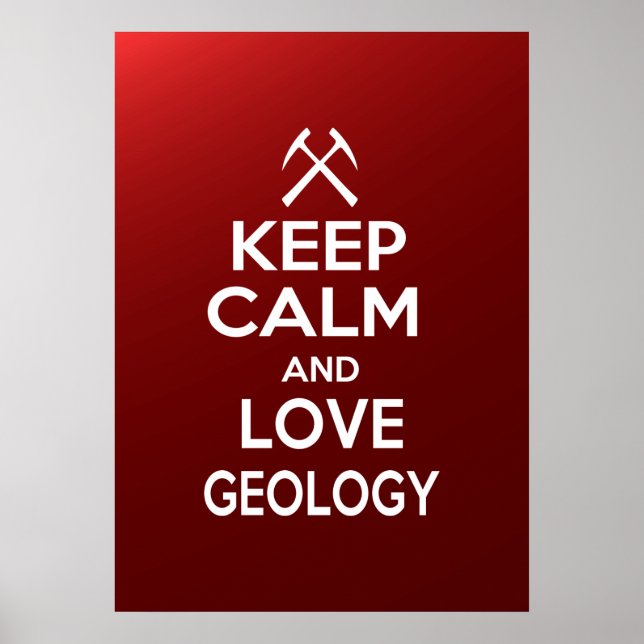 Ruhe und Geologie der Liebe behalten Poster (Vorne)