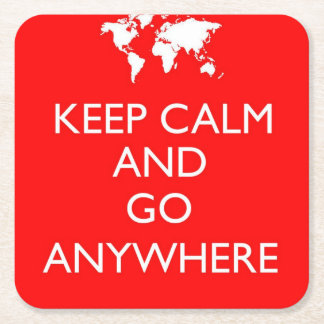 Ruhe und GoAnywhere-Untersetzer behalten Rechteckiger Pappuntersetzer