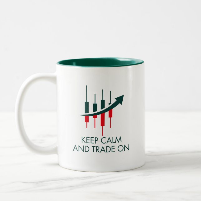 Ruhe und Handel auf Tasse behalten (Links)