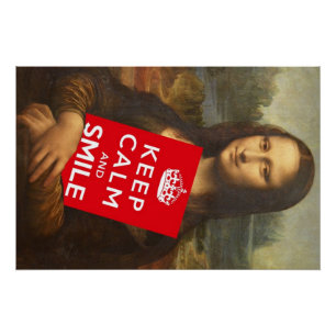 Ruhe und Lächeln behalten Poster