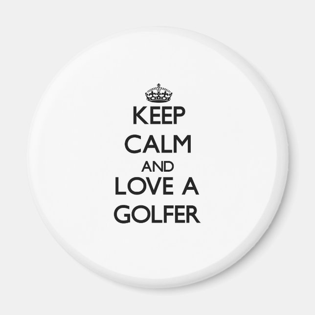 Ruhe und Liebe am Golfer behalten Magnet (Vorne)