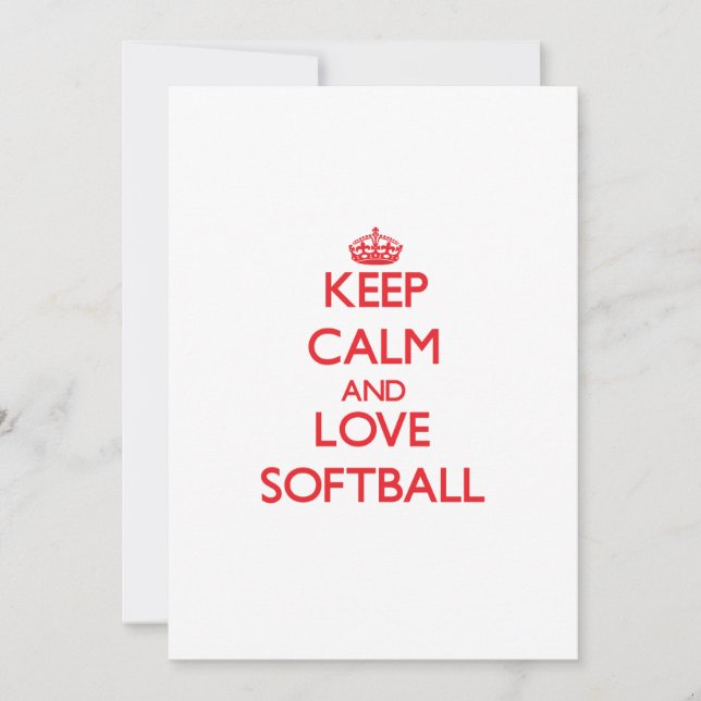 Ruhe und Liebe behalten Softball (Vorderseite)