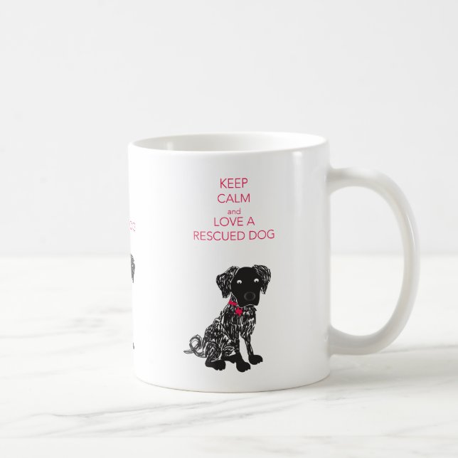 Ruhe und Liebe Ein Hund behalten Kaffeetasse (Rechts)