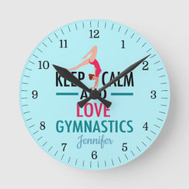 Ruhe und Liebe Gymnastik behalten Runde Wanduhr