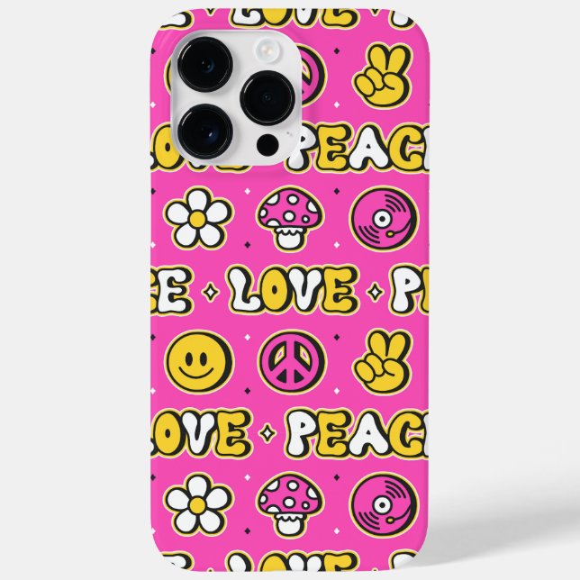 Ruhe und Liebe Hippy Style Case-Mate iPhone Hülle (Rückseite)