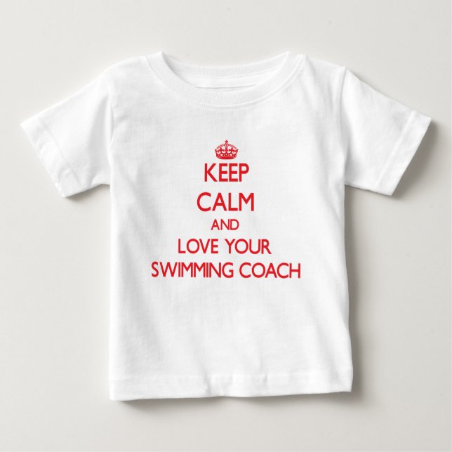 Ruhe und Liebe Ihres Schwimmbads behalten Baby T-shirt (Vorderseite)