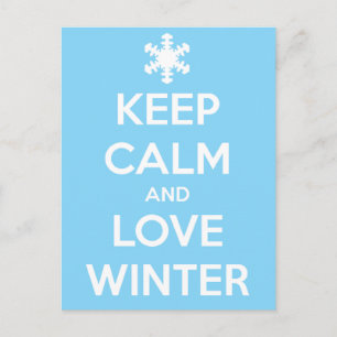 Ruhe und Liebe im Winter behalten Postkarte