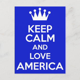 Ruhe und Liebe in Amerika behalten Postkarte