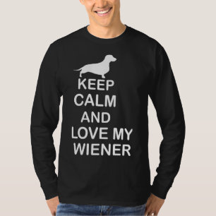 Ruhe und Liebe in meiner Weiner-Dackel behalten T-Shirt