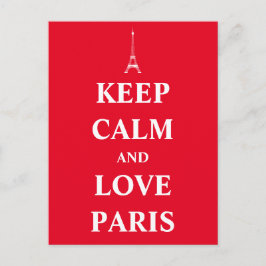 Ruhe und Liebe in Paris behalten Postkarte