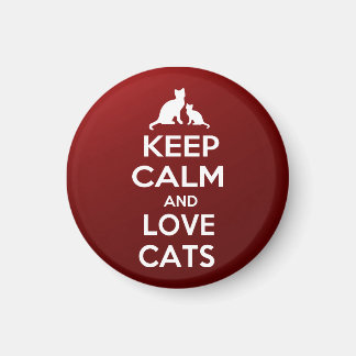 Ruhe und Liebe Katzen behalten Magnet