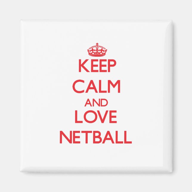 Ruhe und Liebe von Netball behalten Magnet (Vorne)