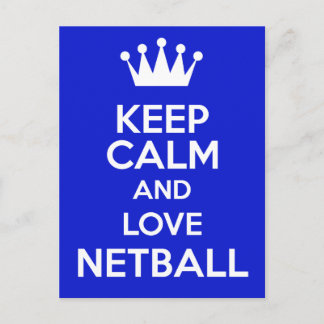 Ruhe und Liebe von Netball behalten Postkarte
