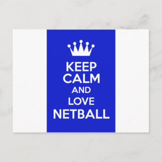 Ruhe und Liebe von Netball behalten Postkarte
