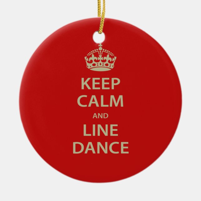 Ruhe und Line Dance behalten Keramikornament (Vorne)