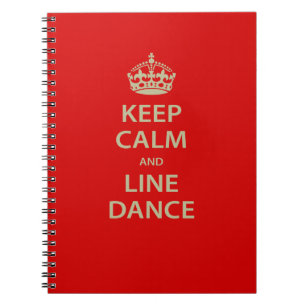 Ruhe und Line Dance behalten Notizblock