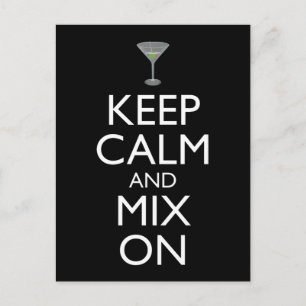 Ruhe und Mix auf Barkeeper behalten Postkarte