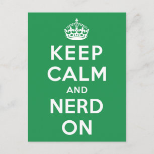 Ruhe und Nerd behalten Postkarte