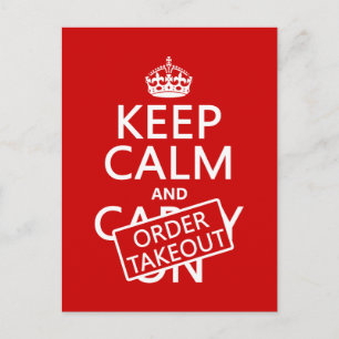 Ruhe und Ordnung behalten (in beliebiger Farbe) Postkarte