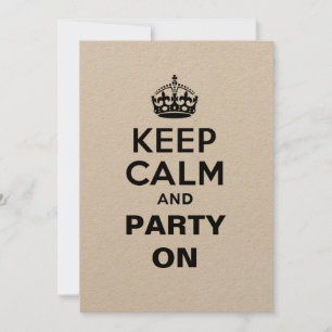 Ruhe und Party behalten Einladung