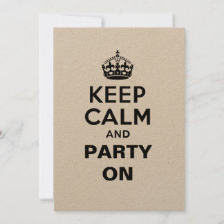 Ruhe und Party behalten Einladung
