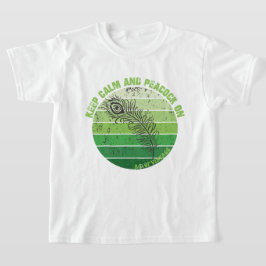 Ruhe und Pfau behalten T-Shirt