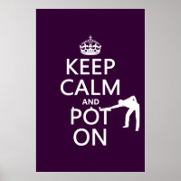 Ruhe und Pot On behalten (Snooker/Pool)
