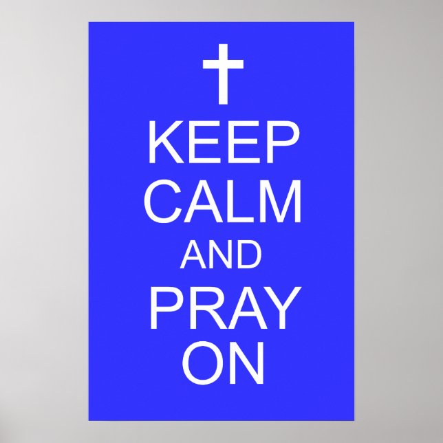 Ruhe und PRAY auf Plakat behalten (Vorne)