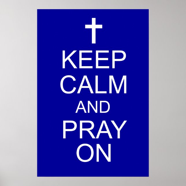 Ruhe und PRAY auf Plakat behalten (Vorne)