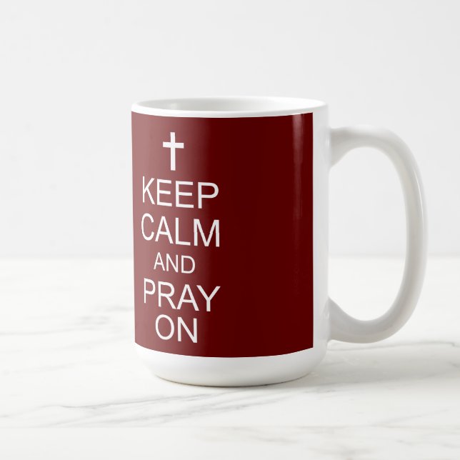 Ruhe und PRAY auf Tasse behalten (Rechts)