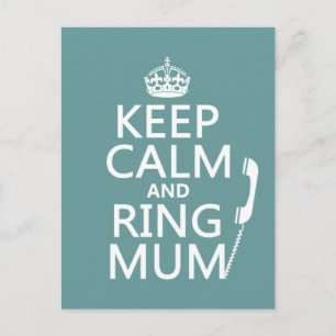 Ruhe und Ring Mum behalten - alle Farben Postkarte