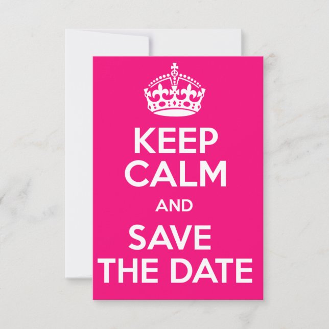 Ruhe und Save the Date behalten (Vorderseite)