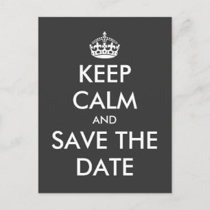 Ruhe und Save the Date Postkarte behalten Hochze
