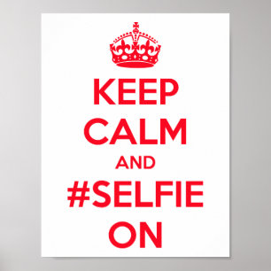 Ruhe und #selfie auf behalten poster