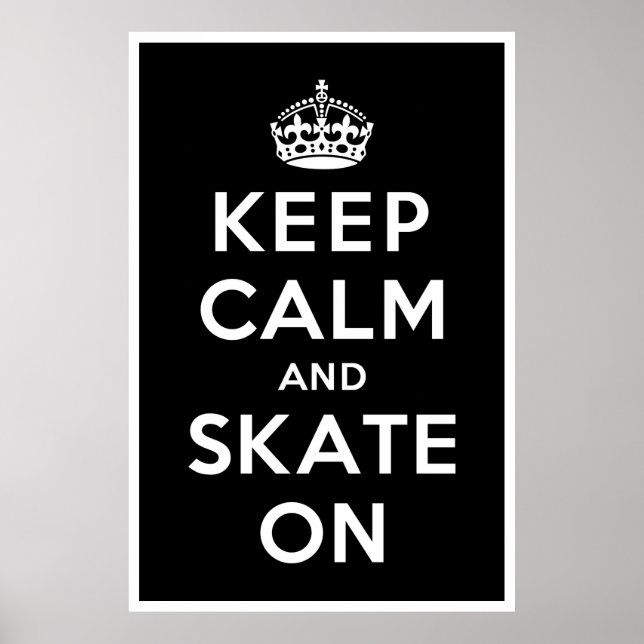 Ruhe und Skate behalten Poster (Vorne)