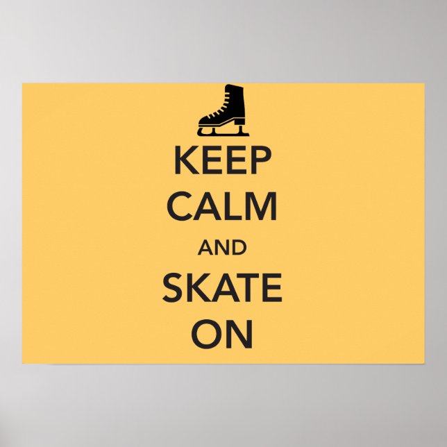 Ruhe und Skate behalten Poster (Vorne)