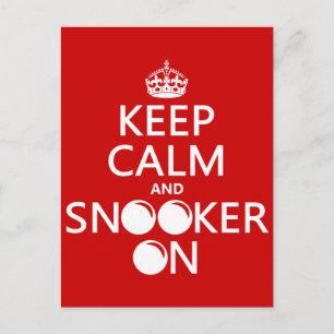 Ruhe und Snooker On behalten (alle Farben) Postkarte