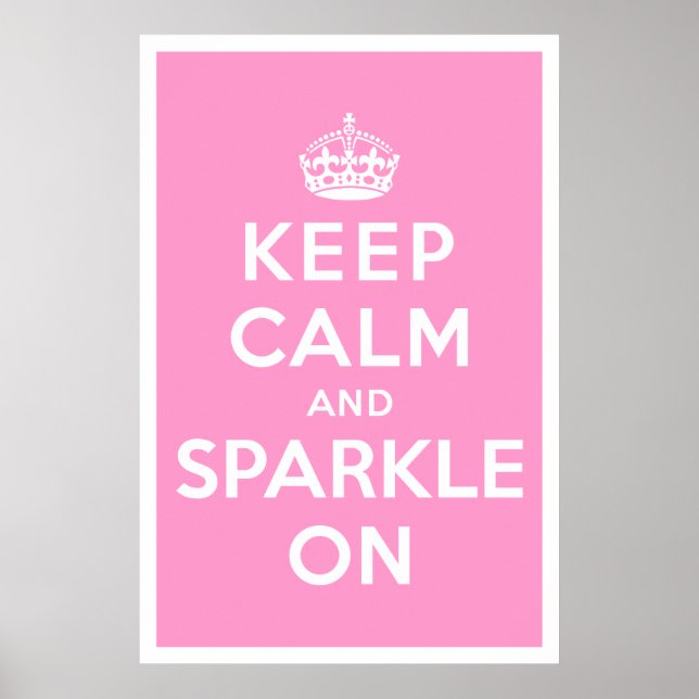 Ruhe und Sparkle auf behalten Poster (Vorne)