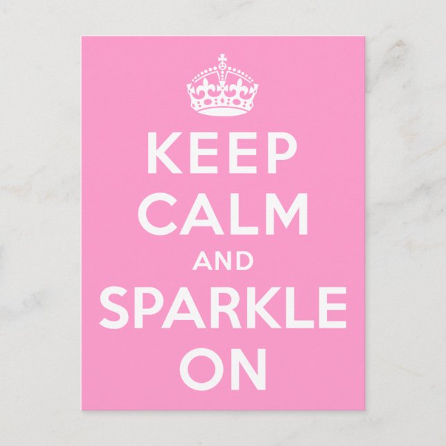 Ruhe und Sparkle auf behalten Postkarte (Vorderseite)