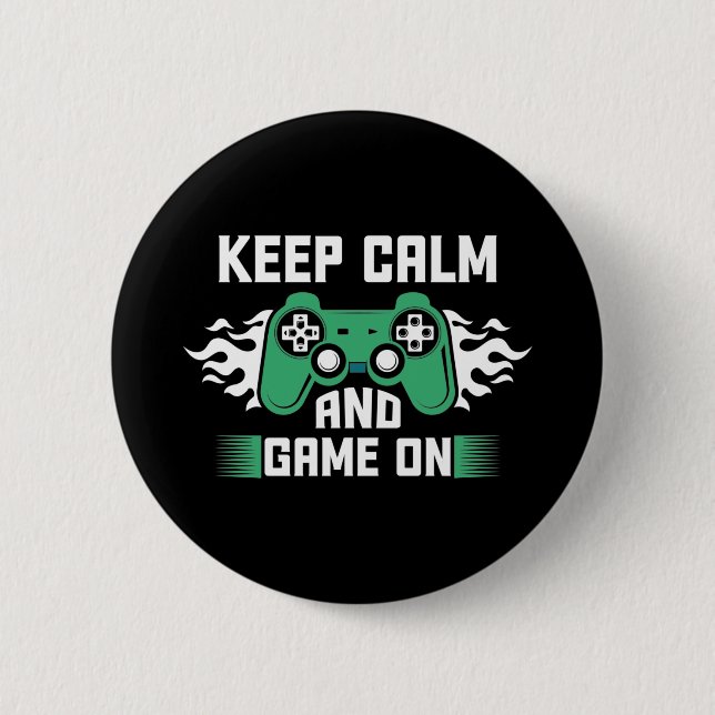 Ruhe und Spiel behalten Button (Vorderseite)