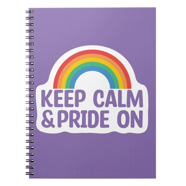 Ruhe und Stolz behalten | Gay Pride Monat Notizblock (Vorderseite)