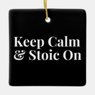 Ruhe und Stoß behalten Keramikornament