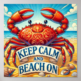 Ruhe und Strand behalten Poster