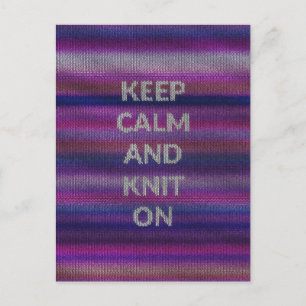 Ruhe und Strick behalten Postkarte