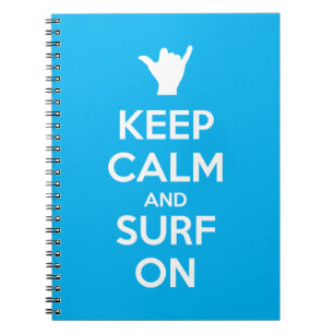 Ruhe und Surfen behalten Notizblock
