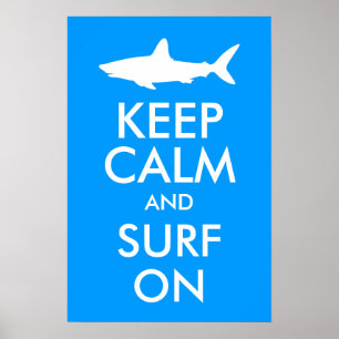 Ruhe und Surfen behalten Poster