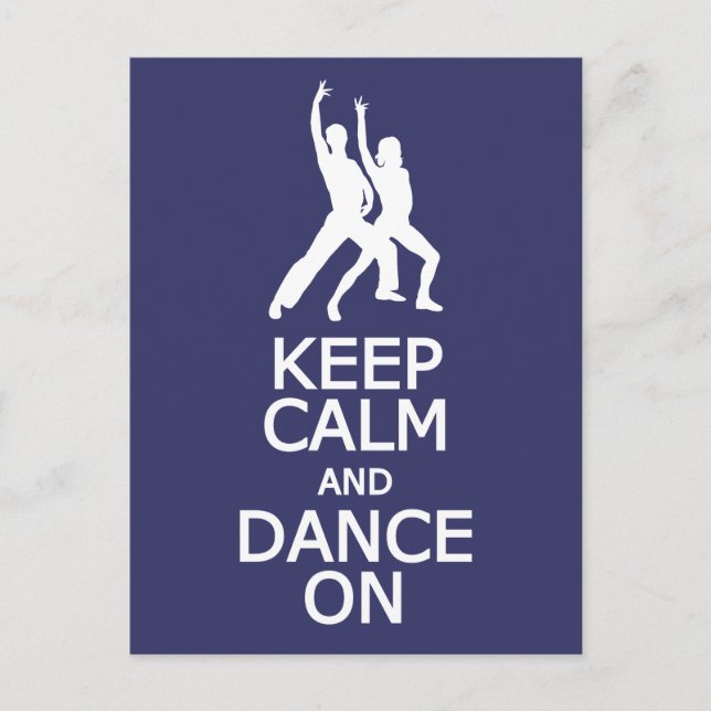 Ruhe und Tanz auf der Postkarte behalten (Vorderseite)